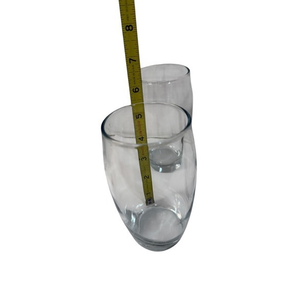 Stemless Wine Glasses Tumblers 6 Inch Tall Drinking Set of 6 Clear - Picture 4 of 5